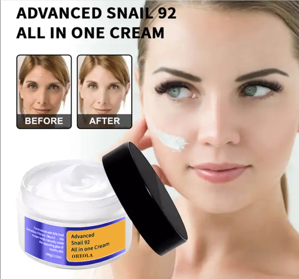 OREOLA Advanced Snail Mucin 92 Face Cream, Snail Mucin All-In-One For Moisturizing, Hydrating Cream100g/ 3.52 Oz