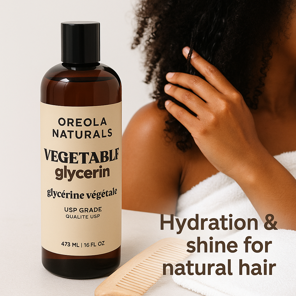 Vegetable Glycerin 16 oz / 473 ml - 100% Pure, USP Grade. Multi-Purpose Glycerin Ideal for Skin, Hair, and DIY Projects by Oreola Naturals
