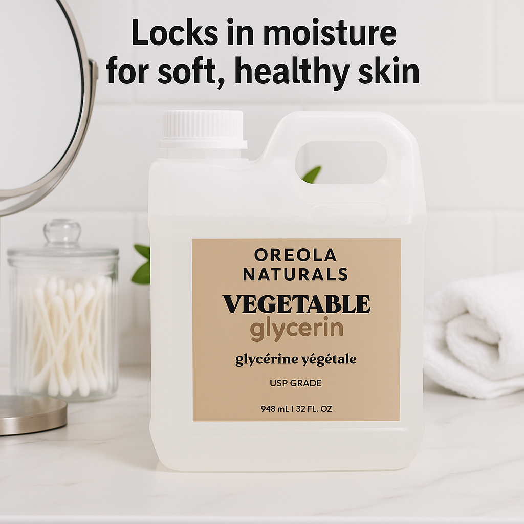 Vegetable Glycerin 32oz / 943 ml 100% Pure, USP Grade Multi-Purpose Glycerin Ideal For Skin, Hair & DIY By Oreola Naturals