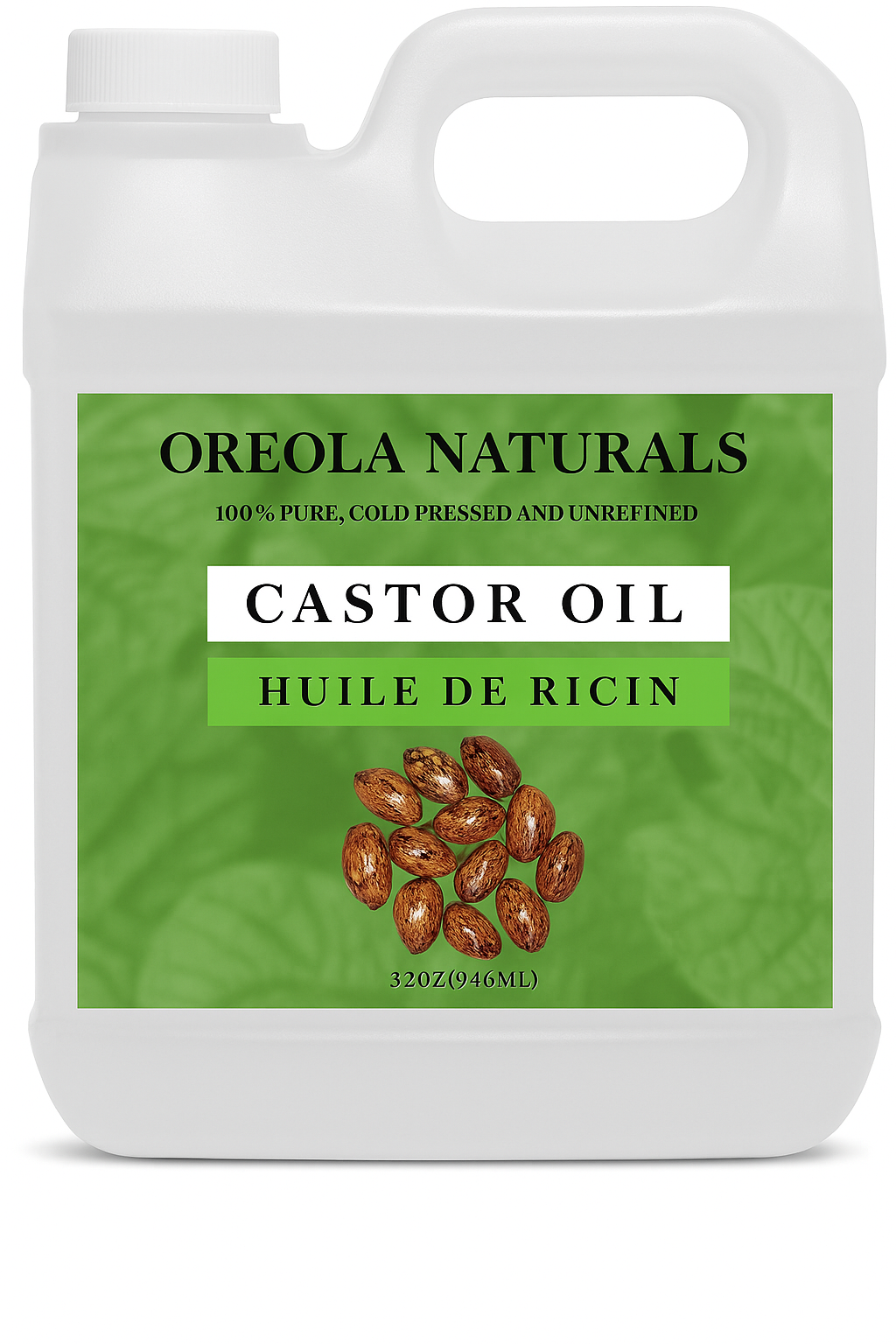 Castor Oil 32oz/946ml 100% Pure, Natural and Cold-Pressed Ideal For Hair, Skin and Multipurpose Uses.