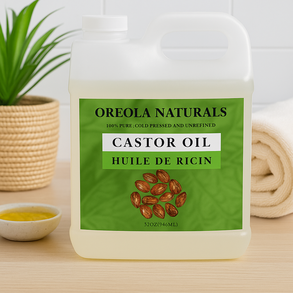 Castor Oil 32oz/946ml 100% Pure, Natural and Cold-Pressed Ideal For Hair, Skin and Multipurpose Uses.