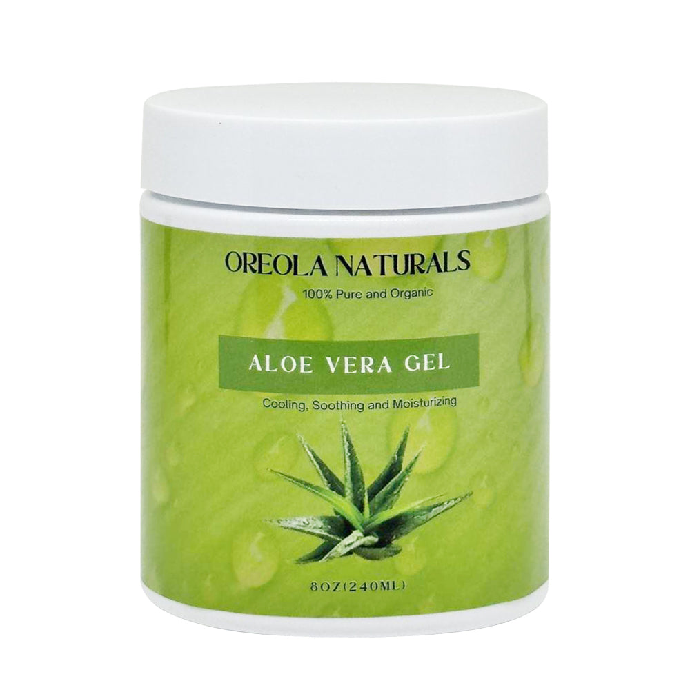 Aloe Vera Gel byOreola Naturals (8oz/240ml) 100% Pure, Soothing, Cooling, Hydrating and Moisturizing Ideal for Face, Hair and Skin.