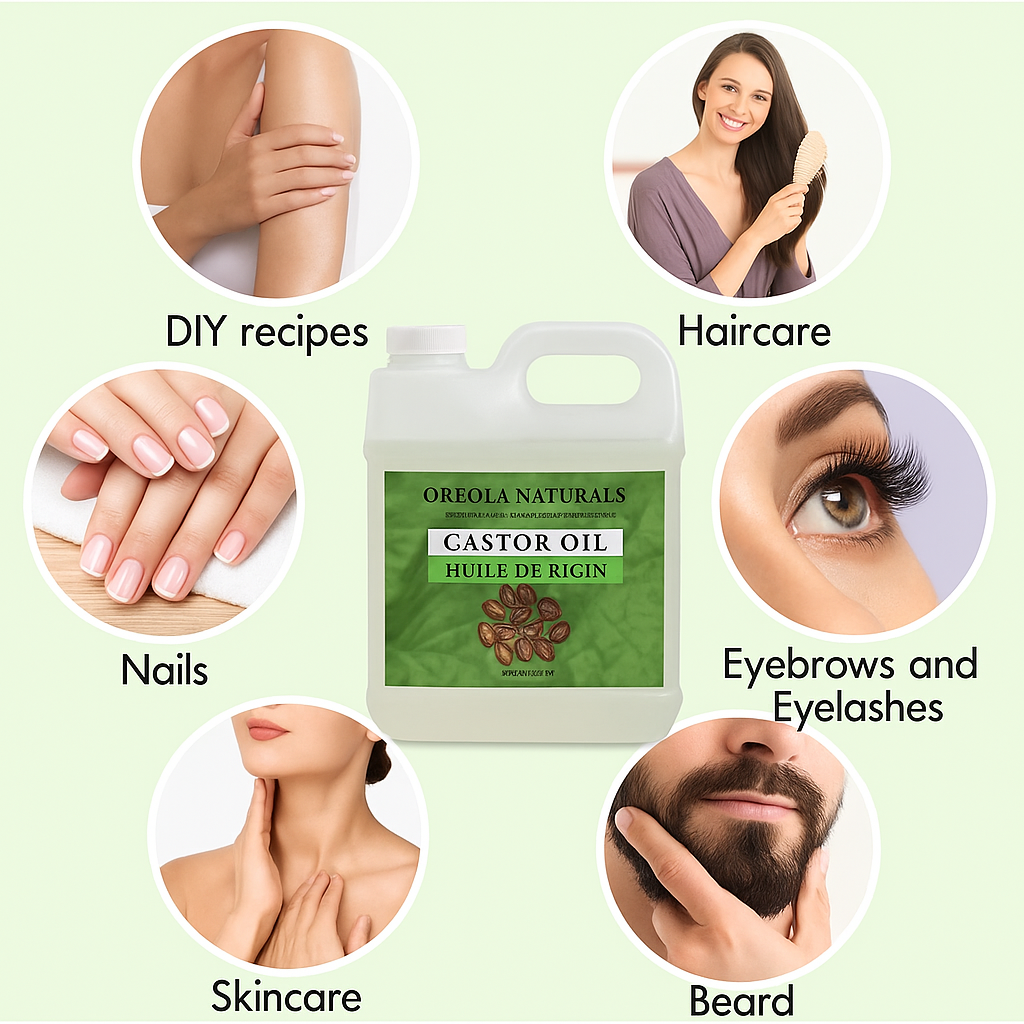 Castor Oil 32oz/946ml 100% Pure, Natural and Cold-Pressed Ideal For Hair, Skin and Multipurpose Uses.