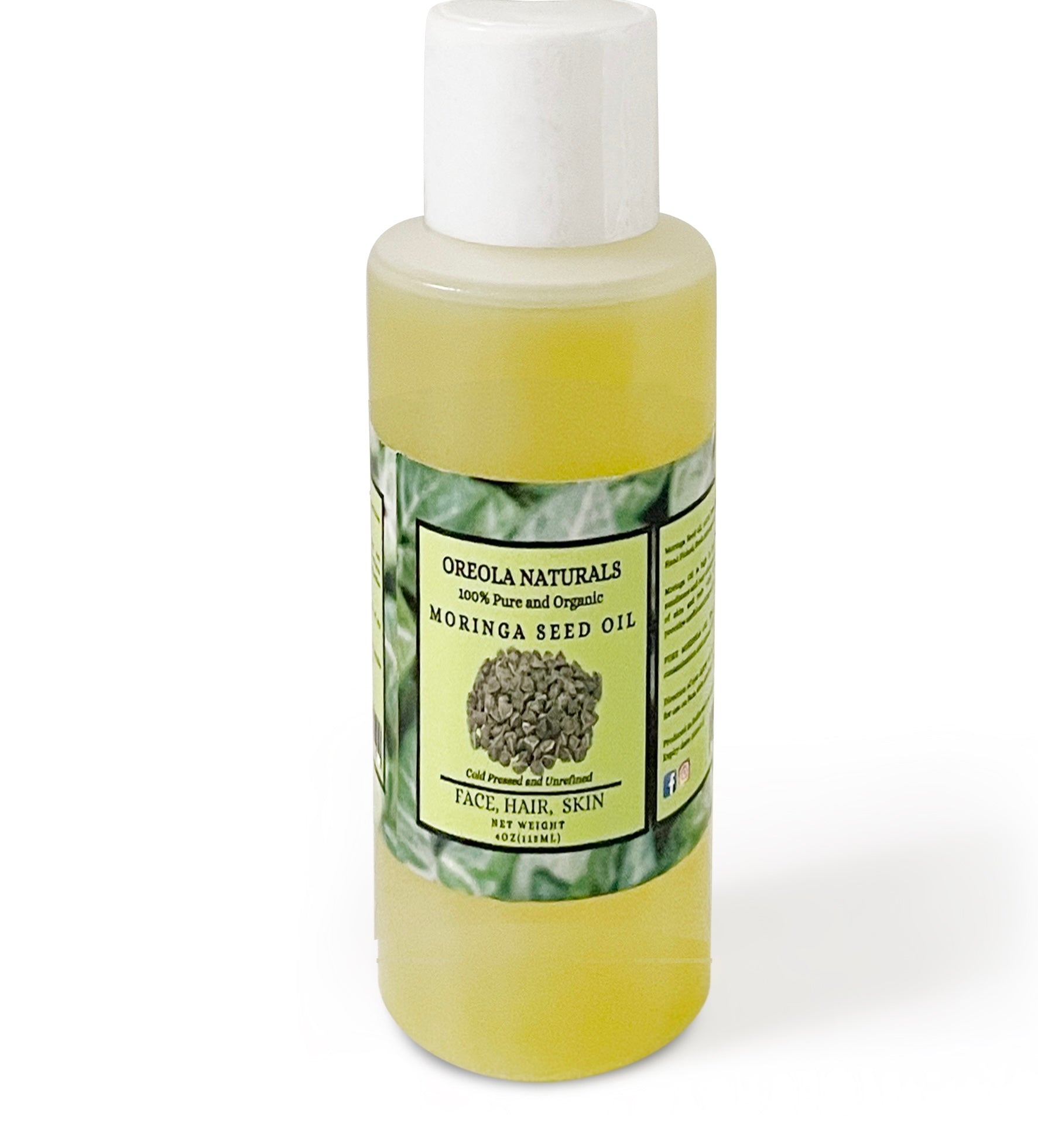 Moringa Seed Oil 100% Pure and Natural 4oz