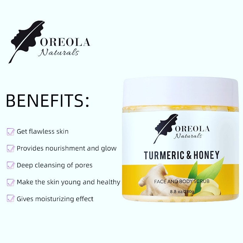 Turmeric and Honey Face and Body Scrub 8.8Oz/280g